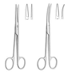Round head surgical scissors