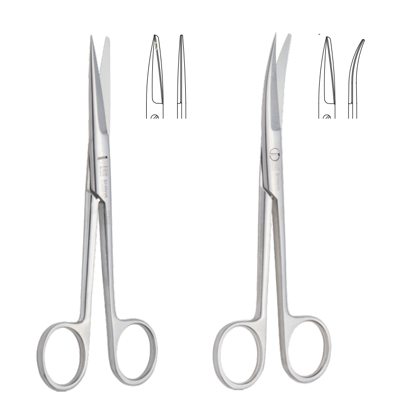 Pointed & Rounded Tip Surgical Scissors